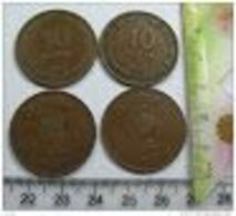 TEMPLATE LISTING ISRAEL LOT OF  4  COINS ,  ONLY 4 COINS , 10 PRUTA PRUTAH 1949 KM#11 COIN. - Otros – Asia