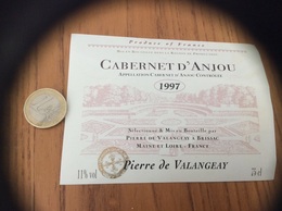 Etiquette Vin 1997 « CABERNET D’ANJOU - Pierre De VALANGEAY - BRISSAC (49) » - Rosés