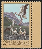 2003 Liechtenstein White Storks In Alpine Rhine Valley Stamp (** / MNH / UMM) - Cigognes & échassiers