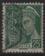 FR 1777 - FRANCE N° 411 Obl. Mercure - 1938-42 Mercure