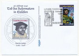 ALLEMAGNE - Poste Privée MZZ - Enveloppe FDC Martin Luther / Décès Du Réformateur - 18/02/1917 - Cristianesimo