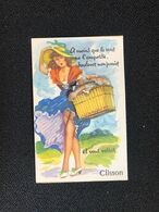 Clisson * Carte à Système Ancienne Complète * Femme Chapeau Mode Robe Vent Panier - Clisson