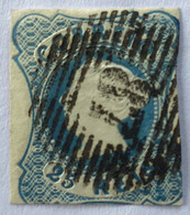 Portugal, Reine Maria Portugal 1853 25 Reis Bleue Oblitérée - Used Stamps