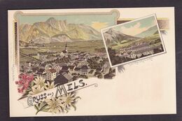 CPA Suisse Helvétia Schweiz Svizzera Non Circulé Litho Gruss Canton De Saint Gall MELS - Mels