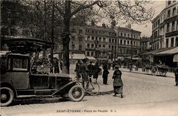 St étienne * Place Du Peuple * Voiture Automobile Ancienne - Saint Etienne