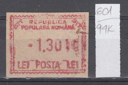 94K601 /  Machine Stamps (ATM) - 1.30 Lei - Republica Populara Romana , Romania Rumanien Roumanie Roemenie - Franking Machines (EMA)