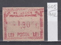 94K605 /  Machine Stamps (ATM) - 1.30 Lei - Republica Populara Romana , Romania Rumanien Roumanie Roemenie - Macchine Per Obliterare (EMA)