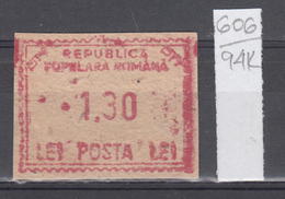 94K606 /  Machine Stamps (ATM) - 1.30 Lei - Republica Populara Romana , Romania Rumanien Roumanie Roemenie - Frankeermachines (EMA)