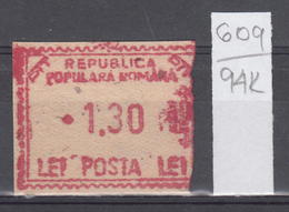 94K609 /  Machine Stamps (ATM) - 1.30 Lei - Republica Populara Romana , Romania Rumanien Roumanie Roemenie - Macchine Per Obliterare (EMA)