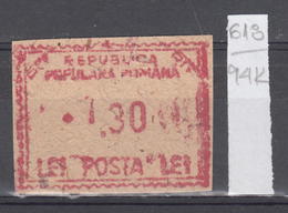 94K618 /  Machine Stamps (ATM) - 1.30 Lei - Republica Populara Romana , Romania Rumanien Roumanie Roemenie - Macchine Per Obliterare (EMA)