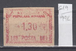 94K619 /  Machine Stamps (ATM) - 1.30 Lei - Republica Populara Romana , Romania Rumanien Roumanie Roemenie - Máquinas Franqueo (EMA)