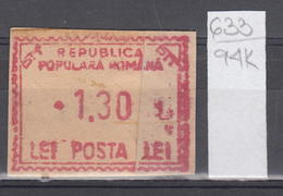 94K633 /  Machine Stamps (ATM) - 1.30 Lei - Republica Populara Romana , Romania Rumanien Roumanie Roemenie - Machines à Affranchir (EMA)