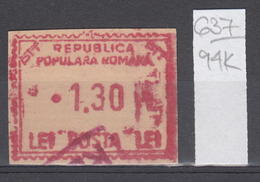 94K637 /  Machine Stamps (ATM) - 1.30 Lei - Republica Populara Romana , Romania Rumanien Roumanie Roemenie - Macchine Per Obliterare (EMA)