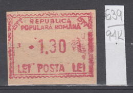 94K639 /  Machine Stamps (ATM) - 1.30 Lei - Republica Populara Romana , Romania Rumanien Roumanie Roemenie - Macchine Per Obliterare (EMA)