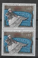 France N°1364 - Variété Griffure Tenant à Normal (* Avec Charnière) - Neuf ** Sans Charnière - TB - Unused Stamps