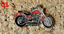 Pin's MOTO - HARLEY DAVIDSON 51340 FRX - N° 01 - Peint Cloisonné - Fabricant Inconnu - Motorbikes