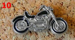 Pin's MOTO - HARLEY DAVIDSON - N° 10 Double Pin's - Métal Chromé En Relief Et EMAIL - Fabricant Inconnu - Motorbikes