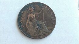 Grat Britain  England One Penny 1918  #17 - Altri & Non Classificati