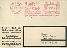 58445 Germany Reich, Red Meter Freistempel Ema, Kassel 1935 Kunst Der Welt Musikalienhandlung - Poststempel - Freistempel