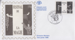 Enveloppe  FDC  1er Jour    MONACO     MONTE  CARLO   12éme  Festival  De  La  MAGIE  1996 - Cirque