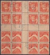 1937-406 CUBA 1937 USED 10c SPECIAL DELIVERY MEXICO NICARAGUA WRITTER & ARTIST CENTER OF SHEET. DOS PERFERACIONES - Oblitérés