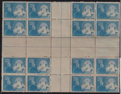 1943-110 CUBA REPUBLICA 1943 Ed.363. 5c RETIRO DE COMUNICACIONES CENTER OF SHEET. ORIGINAL GUM BLOCK 16. - Unused Stamps