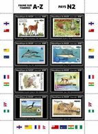 Niger 2020, WWF, Dolphins, Fish, Gazelle, Birds, 4val +BF - Cigognes & échassiers