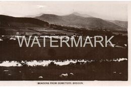 BEACONS FROM CEMETERY BRECON OLD R/P POSTCARD WALES - Breconshire