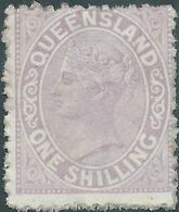 AUSTRALIA,Queensland,1879 -1881 Queen Victoria,1Sh Matt Violet,MINT-Value €80,00,Singed - Ungebraucht