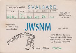 1970. SVALBARD. Radio-card. SVALBARD. Population 8 Men 5 Dogs Several Icebears. 60 ør... () - JF365685 - Andere & Zonder Classificatie