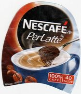 NESCAFE' PER LATTE      ETICHETTA  CARTA ITALY - Coffees & Chicory