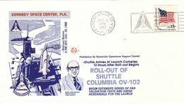 1980 USA Space Shuttle Roll -out Of Shuttle Columbia (OV102)Commemorative Cover - America Del Nord