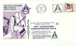 1981 USA Space Shuttle  Columbia (OV102) Pre-launch Simulation Commemorative Cover - America Del Nord