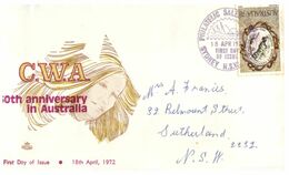 (N 32)  Australia  1972 - Royal Cover - CWA 50th Anniversary - Otros & Sin Clasificación