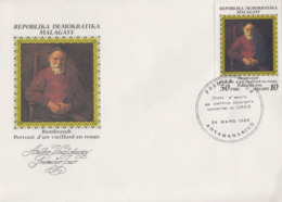 Enveloppe  FDC  1er  Jour   MADAGASCAR    Oeuvre  De  REMBRANDT   1986 - Rembrandt