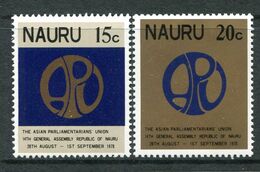 Nauru 1978 14th General Assembly Of Asian Parliamentarians Union Set MNH (SG 191-192) - Nauru