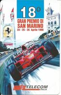 Italia, Automobilismo, Telecom Nuova, 18° Gran Premio Di San Marino 24/26 Aprile 1998. Valore Nominale 10.000 Lire. - Publiques Spéciales Ou Commémoratives
