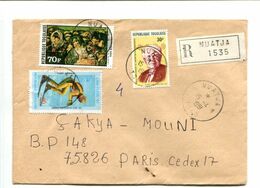 TOGO Nuatja 1981 - Affr. Sur Lettre Recommandée - Phonographe - Peintre A. Goya - J.O. Lake Placid - Togo (1960-...)