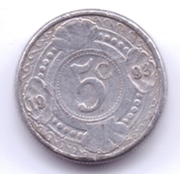 NETHERLAND ANTILLAS 1993: 5 Cent, KM 33 - Antille Olandesi