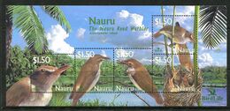 Nauru 2003 Birdlife - Reed Warbler MS MNH (SG MS582) - Nauru