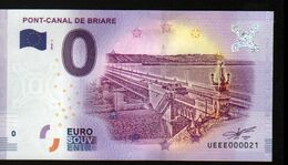 France - Billet Touristique 0 Euro 2018 N°000021 - PONT-CANAL DE BRIARE - Essais Privés / Non-officiels