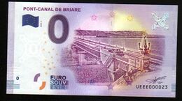 France - Billet Touristique 0 Euro 2018 N°000023 - PONT-CANAL DE BRIARE - Essais Privés / Non-officiels