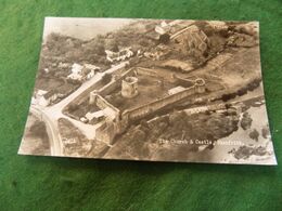 VINTAGE UK WALES: MONS Skenfrith Church + Castle Aerial B&w Wilson - Monmouthshire