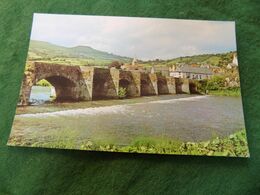 VINTAGE UK WALES: MONS Abergavenny Bridge And River Usk Colour - Monmouthshire
