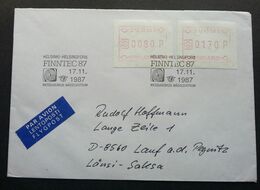 Finland FINNTEC 87 Expo 1987 ATM (Frama Label FDC) *addressed - Storia Postale