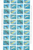 1990. USSR/Russia, Marine Mammals, Joint Issue With USA, Sheet Of 10 Sets, Bended In Half, Mint/** - Nuevos