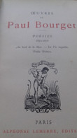 Poésies 1872-1876 PAUL BOURGET Alphonse Lemerre 1887 - Auteurs Français