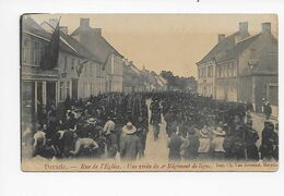 Herzele - Rue De L'Eglise - Une Visite Du 2° Régiment De LIgne - Herzele