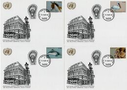 United Nations - 2020 - Vienna - Endangered Species - UN Post At Sberatel Fair - Stamped Postcards Set With Postmark - Storia Postale