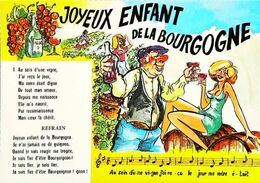 CPSM  Vendange Illustration  Pin Up Verre   Bourgogne  Partition - Vines
